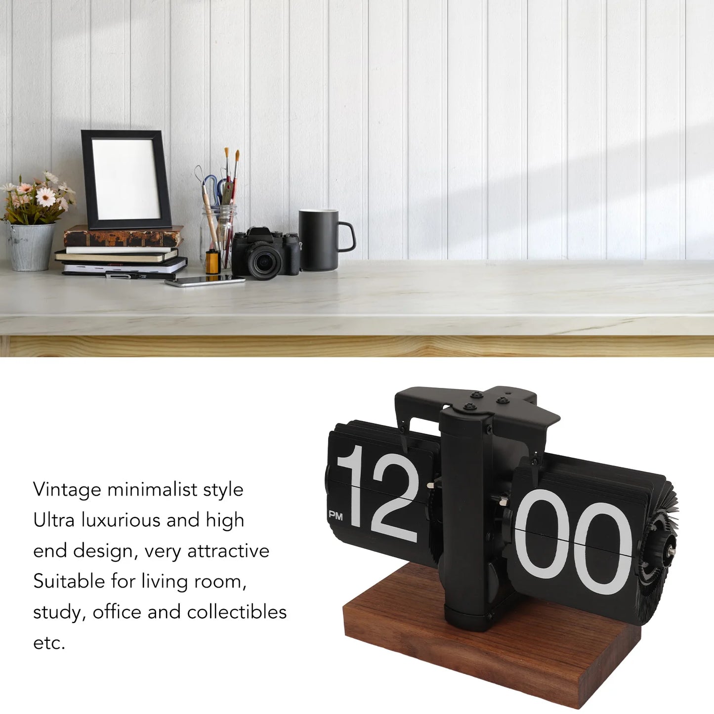 Digital Flip Down Clock Retro Automatic